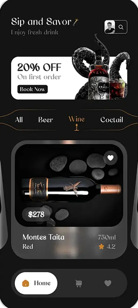 Alcohol Delivery App Look like