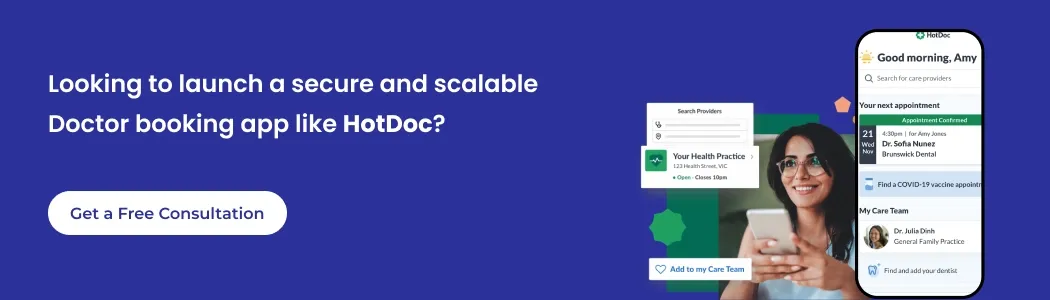 doctor appointment app like hotdoc cta
