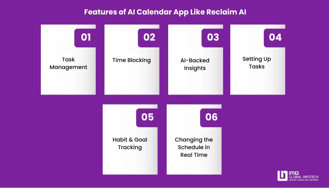 Core Features of an AI Calendar App Like Reclaim AI