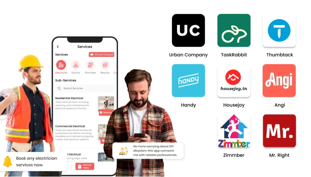 top electrician booking app