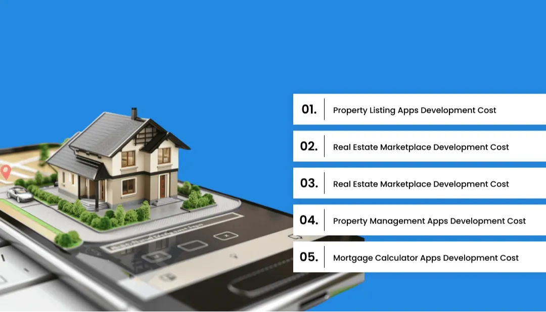 different real estate app and their development cost