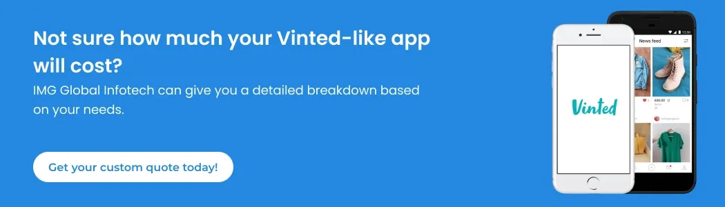 Vinted-like app cta