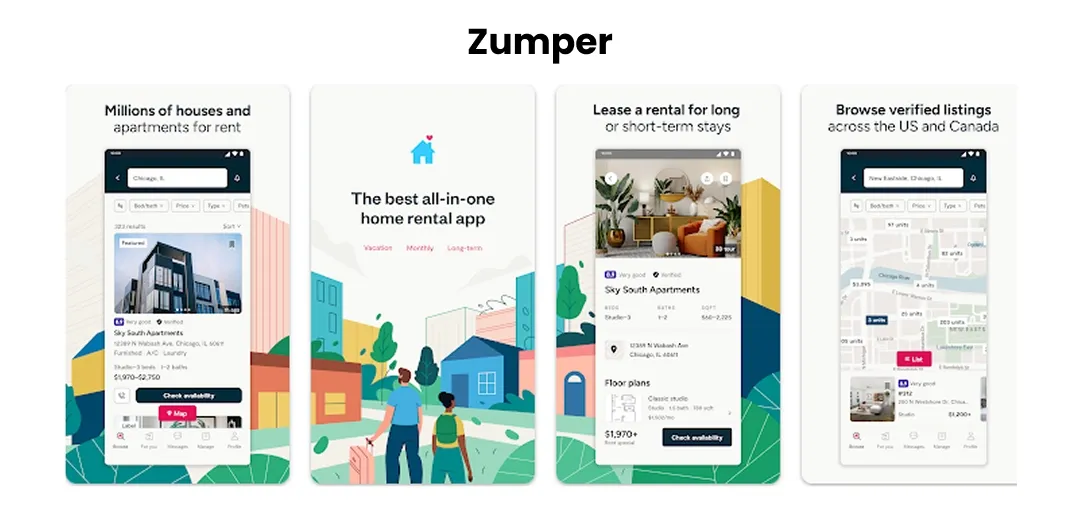 Zumper – Best for Instant Rentals & Flex-Leasing