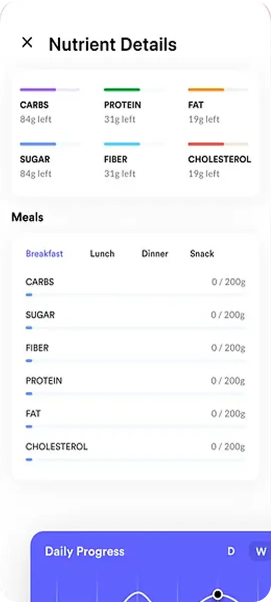 diet & nutrition app