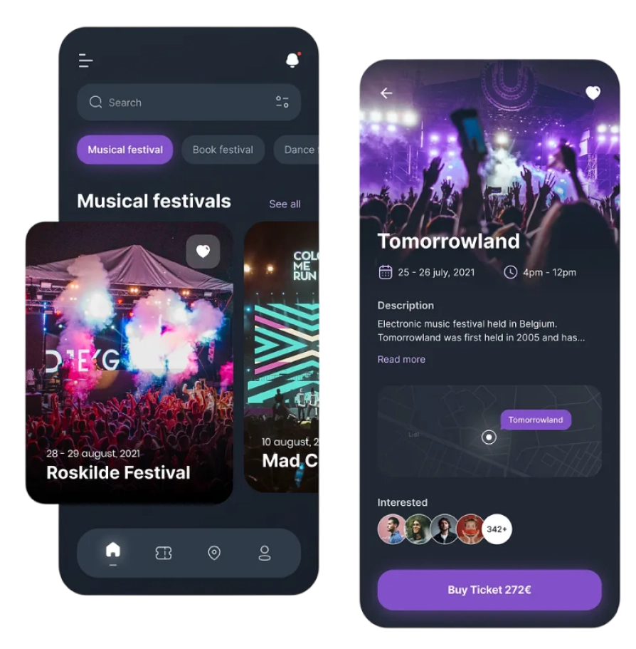 event ticket booking app development