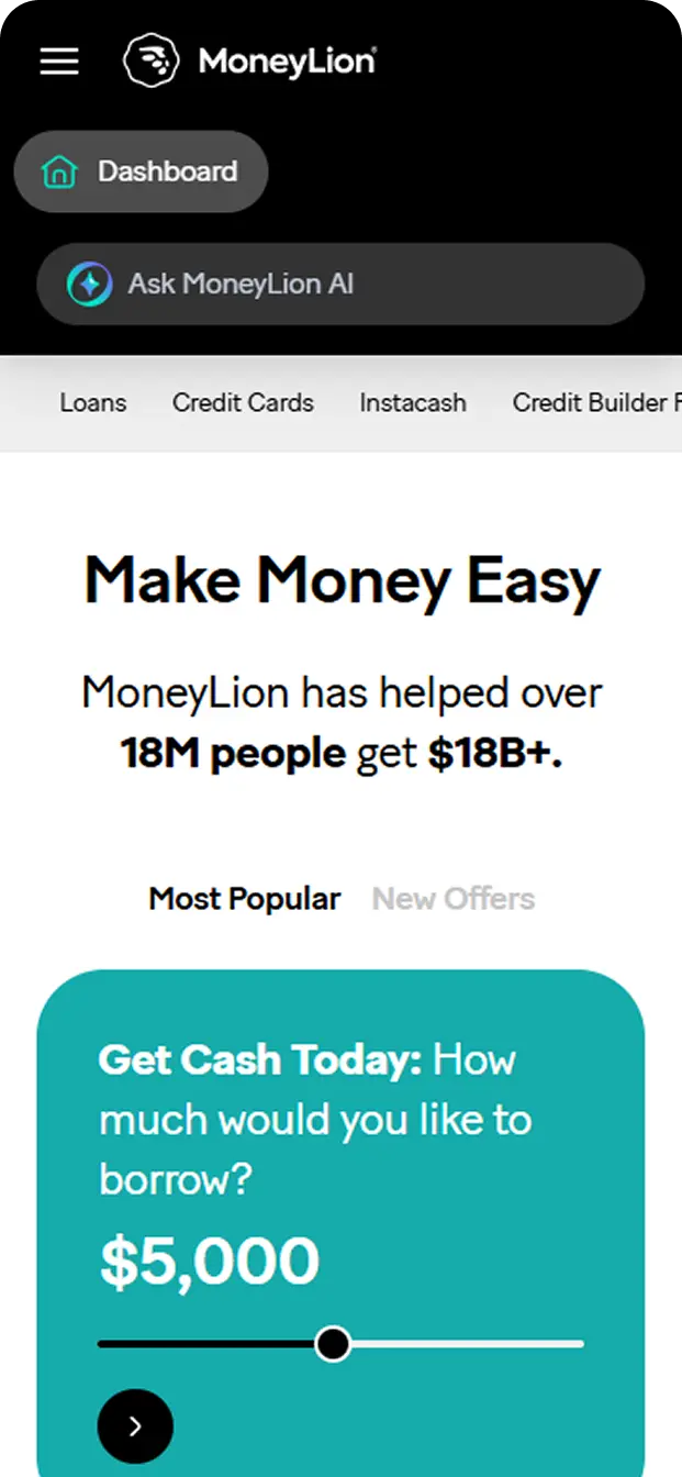 moneyLion App Look Like