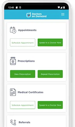 Doctor on Demand Mobile App Development